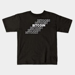 Bitcoin typography Kids T-Shirt